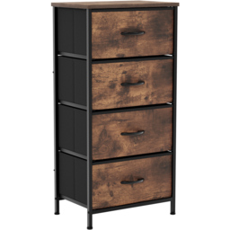 Vida Designs Chorley 4 Drawer Rustic Brown Fabric Chest of Drawer - Wilko - thumbnail 3
