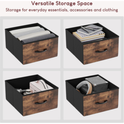 Vida Designs Chorley 4 Drawer Rustic Brown Fabric Chest of Drawer - Wilko - thumbnail 7