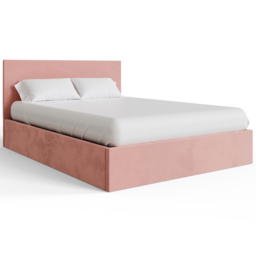 GFW King Size Blush Pink Velvet End Lift Ottoman Bed with Memory Pocket Spring Mattress - Wilko - thumbnail 4