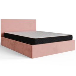 GFW King Size Blush Pink Velvet End Lift Ottoman Bed with Memory Pocket Spring Mattress - Wilko - thumbnail 5