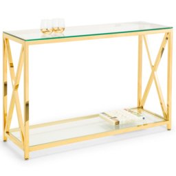 Julian Bowen Miami Gold Console Table - Size: 40 x 120 x 75cm - Wilko - thumbnail 3