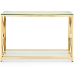 Julian Bowen Miami Gold Console Table - Size: 40 x 120 x 75cm - Wilko - thumbnail 4