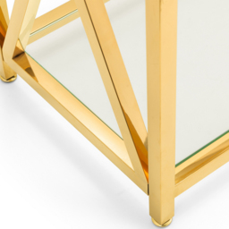 Julian Bowen Miami Gold Console Table - Size: 40 x 120 x 75cm - Wilko - thumbnail 6