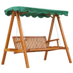 Outsunny 3 Seater Swing Chair Green - Size: 185 x 130 x 200cm - Wilko - thumbnail 3