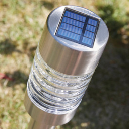 Luxform 2 Pack LED Solar Torino Post Light - Size: 7.5 x 7.5 x 58cm - Silver - Wilko - thumbnail 6