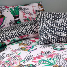 furn. Ishiko Double Multicolour Floral Duvet Cover Set - White - Wilko - thumbnail 4