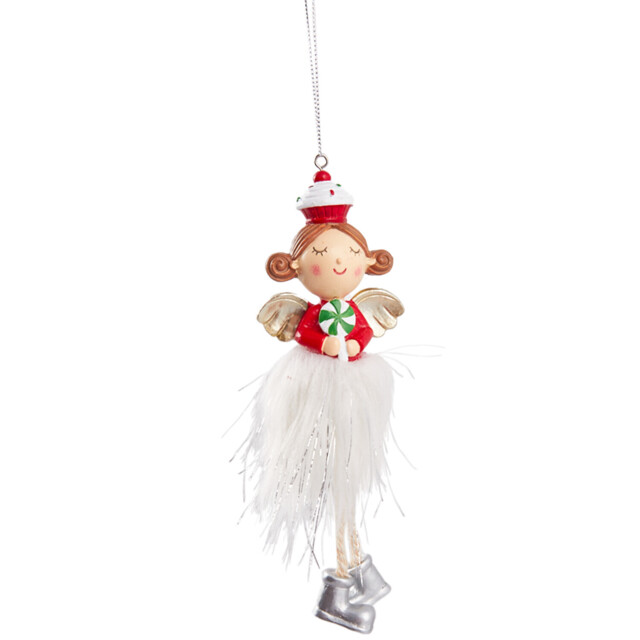 Scrumptious Hanging Fairy Decoration - White and Red - Wilko - image 1