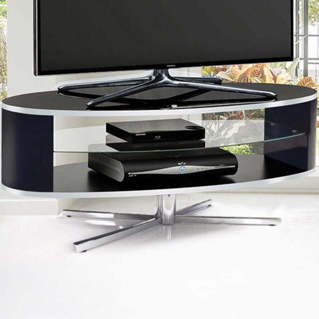 MDA Designs Orbit 2 Shelf Black TV Cabinet - Size: 41 x 110 x 38cm - Wilko - image 1