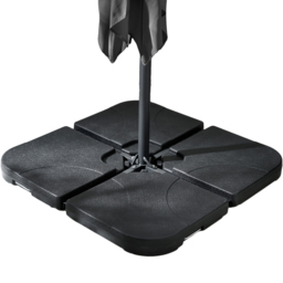 Furniturebox Gretna Black Cantilever Parasol Base - Size: 7.5 x 50 x 50cm - Grey - Wilko - thumbnail 1