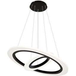 Milagro Cosmo Black LED Pendant Lamp 230V - Size: 50 x 50 x 90cm - Wilko