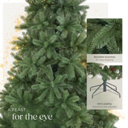 tectake Prancer Green Artificial Christmas Tree 6.8ft - Size: 7ft - Wilko - thumbnail 4
