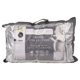 Satin Pillow with Pilowcase - Silver - Size: Single - The Scott Feather Company - Wilko - thumbnail 1
