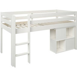 Noomi Nora White Mid Sleeper Bed Workstation Cabin with Pull-Out Desk and Storage - Size: 116.5 x 105.4 x 206.1cm - Wilko - thumbnail 3