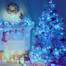 The Christmas Workshop 100 Blue and White LED String Light - Wilko - thumbnail 1