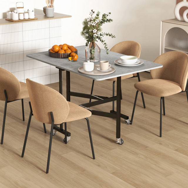 Portland 4 Seater Duo Drop Leaf Folding Dining Set Grey - Wilko - image 1