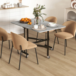 Portland 4 Seater Duo Drop Leaf Folding Dining Set Grey - Wilko
