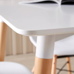 Home Source Braga 4 Seater White Dining Table with Grey Lisbon Chairs - Wilko - thumbnail 3