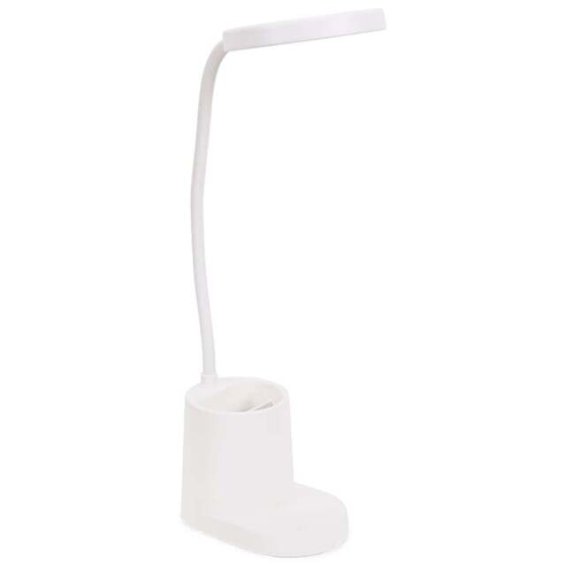 ValueLights Marco Matte White Dimmable LED Table Lamp - Wilko - image 1