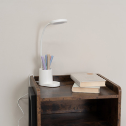ValueLights Marco Matte White Dimmable LED Table Lamp - Wilko - thumbnail 6