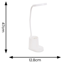 ValueLights Marco Matte White Dimmable LED Table Lamp - Wilko - thumbnail 7
