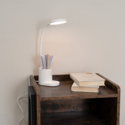 ValueLights Marco Matte White Dimmable LED Table Lamp - Wilko - thumbnail 5