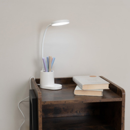 ValueLights Marco Matte White Dimmable LED Table Lamp - Wilko - thumbnail 3
