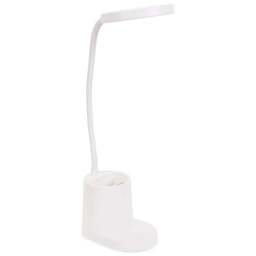 ValueLights Marco Matte White Dimmable LED Table Lamp - Wilko