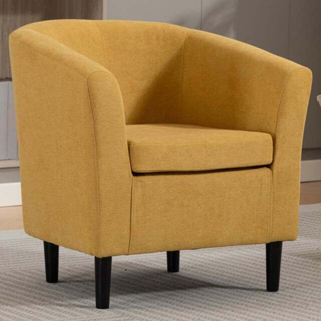 Artemis Home Beulah Yellow Fabric Accent Chair - Size: Single - Wilko - image 1