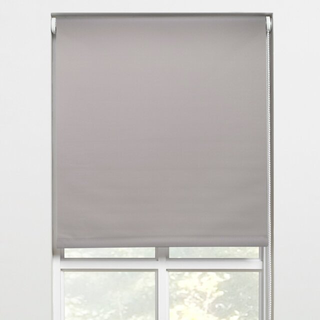 Plain Blackout Roller Blinds Light Grey 180cm - Wilko - image 1