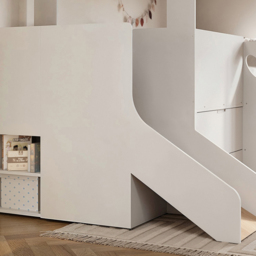 Flair Dreamland White and Oak Play House Slide Mid Sleeper with Storage - Size: Single - Wilko - thumbnail 7