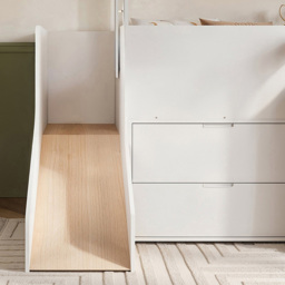 Flair Dreamland White and Oak Play House Slide Mid Sleeper with Storage - Size: Single - Wilko - thumbnail 6