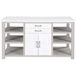 Baumhaus Greystone 2 Door 2 Drawer 6 Shelf Grey Kitchen Island - Wilko - thumbnail 4