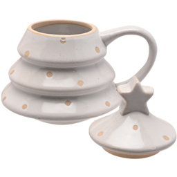 The Seasonal Gift Co. Christmas Tree White Mug with Lid - Size: 15.5 x 15 x 13cm - Wilko - thumbnail 3