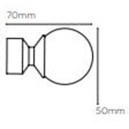 New Edge Blinds 390cm Fixed Length Polished Graphite Eyelet Curtain Pole Set with Met Ball Finial - Wilko - thumbnail 5
