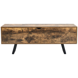 H&O Direct Industrial Wooden Storage Bench with Flip Top - Size: 44 x 117 x 38cm - Brown - Wilko - thumbnail 3