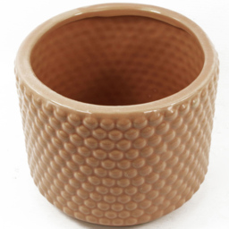 Botanik Pink Dots Ceramic Planter 12.5 x 15cm - Size: 12.5 x 15 x 15cm - Orange - Wilko - thumbnail 4