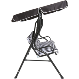 Charles Bentley 3 Seater Grey and White Garden Swing Seat - Wilko - thumbnail 6