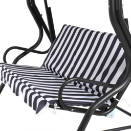 Charles Bentley 3 Seater Grey and White Garden Swing Seat - Wilko - thumbnail 7