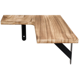 Living and Home 4 Piece Natural L-Shaped Wall-Mounted Shelf - Size: 14 x 40.4 x 29cm - Wilko - thumbnail 5