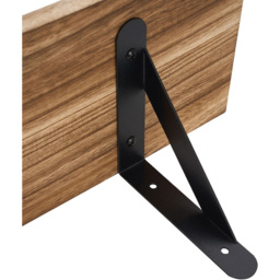 Living and Home 4 Piece Natural L-Shaped Wall-Mounted Shelf - Size: 14 x 40.4 x 29cm - Wilko - thumbnail 4