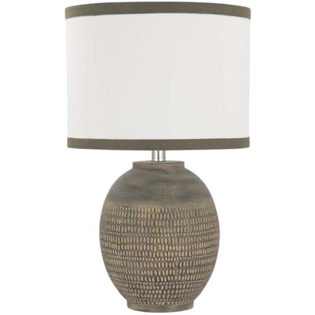 Acacia Home Black and White Shade Ceramic Table Lamp 57cm - Size: 24 x 28 x 28cm - Multi - Wilko - image 1