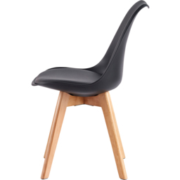 Eva Set of 4 Black Padded Dining Chairs - MCC - Wilko - thumbnail 6