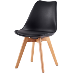 Eva Set of 4 Black Padded Dining Chairs - MCC - Wilko - thumbnail 4