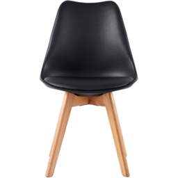 Eva Set of 4 Black Padded Dining Chairs - MCC - Wilko - thumbnail 5