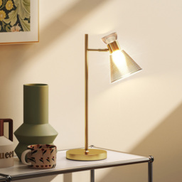 HOMCOM Gold Tone Adjustable Head Table Lamp - Size: 25 x 30 x 59cm - Wilko - thumbnail 7