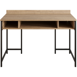 Decorotika Tumata 3 Shelf Study Desk Walnut and Black - Size: 65.2 x 120 x 62cm - Multi - Wilko - thumbnail 3