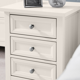 Julian Bowen Maine 3 Drawer Surf White Bedside Table - Wilko - thumbnail 4