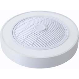 Living and Home White Round Ceiling Fan Light with Remote 22 inch - Size: 16 x 55 x 55cm - Wilko