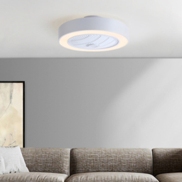 Living and Home White Round Ceiling Fan Light with Remote 22 inch - Size: 16 x 55 x 55cm - Wilko - thumbnail 6
