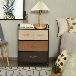 Costway 4 Drawer Vertical Chest of Drawers with Wooden Top - Multi - Wilko - thumbnail 5